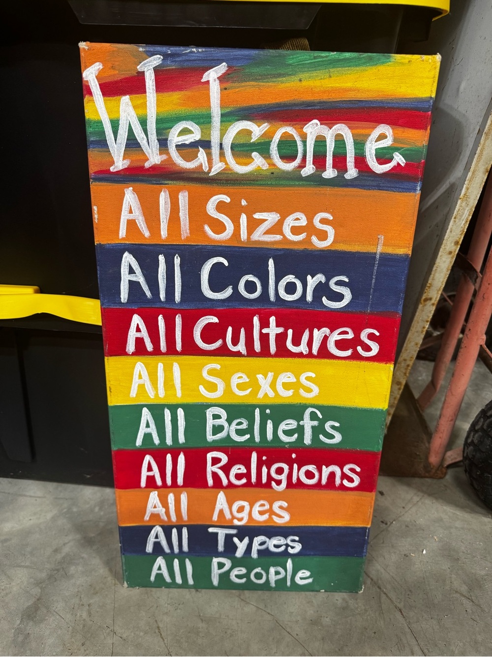 Welcome Wall Plaque – Multicolor Inclusive Home Accent